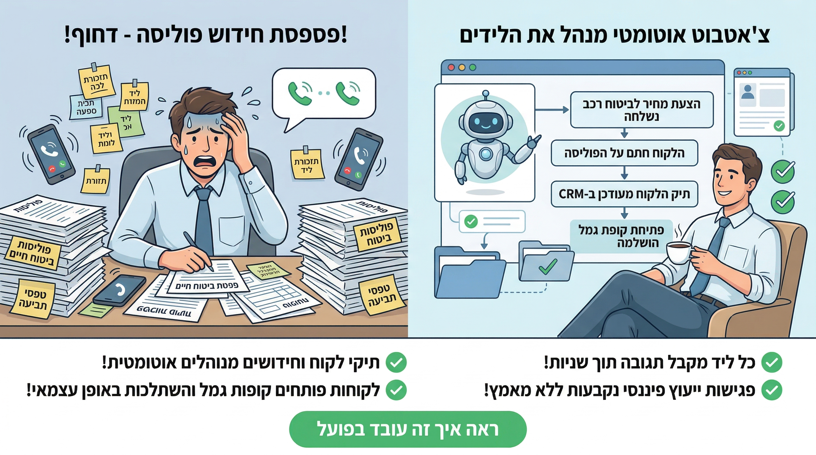 אוטומציה לסוכני ביטוח